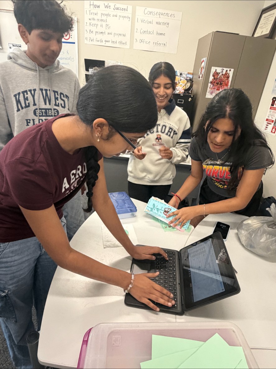 College volunteers organizing a community outreach event